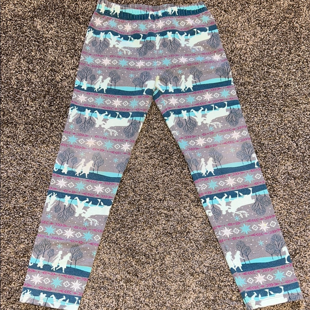 Disney Frozen Leggings - Blue and Gray